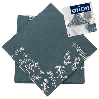 Orion, serwetki papierowe, 3-warstwowe zielone, Louka, 33-33 cm, 20 szt.