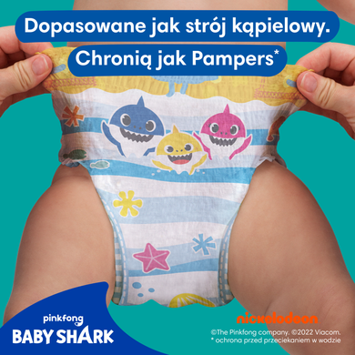 Pampers, Splashers, pieluchy jednorazowe do pływania, rozmiar 3-4, 6-11 kg, 12 szt.