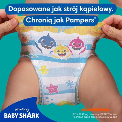 Pampers, Splashers, pieluchy jednorazowe do pływania, rozmiar 5-6, 14+ kg, 10 szt