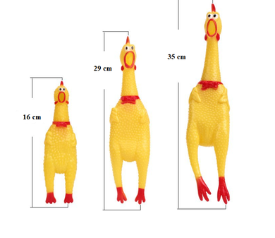 Piszcząca zabawka dla psa, kurczak, 16 cm
