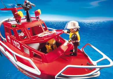 Playmobil, City Action, Łódź strażacka z armatką wodną, 3128