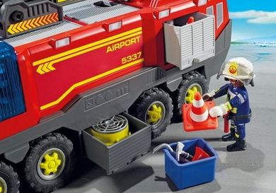 Playmobil, City Action, Pojazd strażacki na lotnisku ze światłem, 5337
