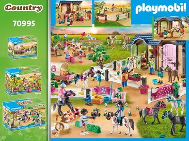 Playmobil, Country, Nauka jazdy konnej z boksami dla koni, 70995