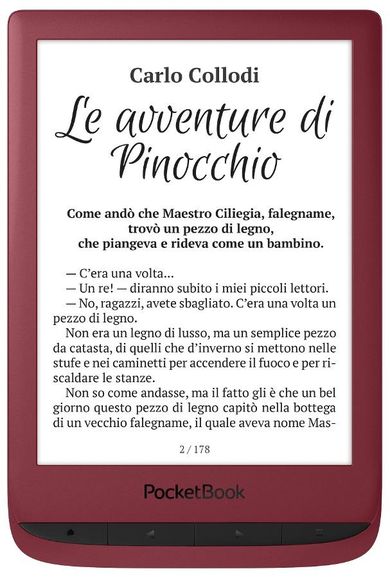 PocketBook, czytnik e-book, PB 628, Touch Lux 5, red