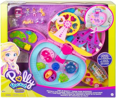 Polly Pocket, Park Rozrywki, plecak rozkładany, zestaw z figurkami