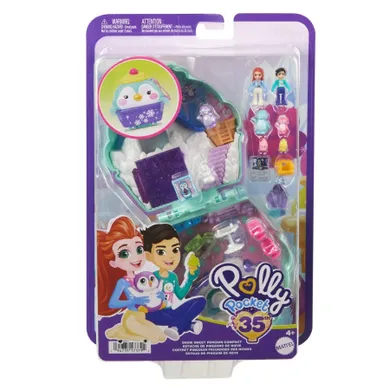Polly Pocket, Śnieżny pingwinek, kompaktowy zestaw do zabawy z figurkami i akcesoriami