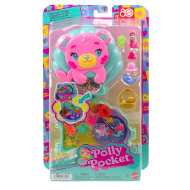 Polly Pocket, Syrenkomiś - Błyszcząca wyspa, zestaw kompaktowy, laleczka i akcesoria