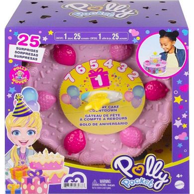 Polly Pocket, Tort urodzinowy, zestaw z laleczkami i akcesoriami