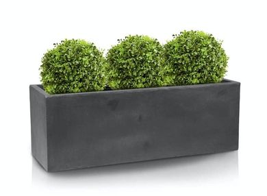 Polnix, Ecolite, duża donica, rynna z betonu dekoracyjnego, 70-23 cm, ciemnoszara