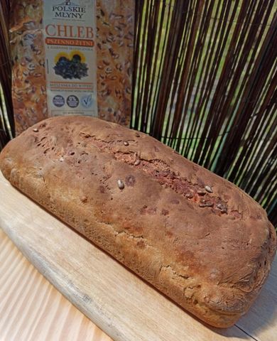Polskie Młyny, chleb pszenno-żytni z ziarnami słonecznika, 500 g