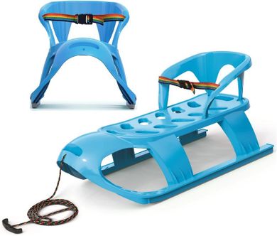 Prosperplast, sanki plastikowe z oparciem 88-45-42cm niebieskie