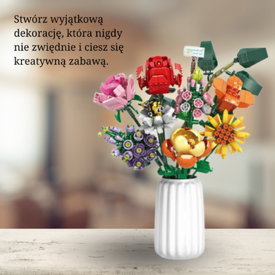 QBI, Bukiet świeżych kwiatów, klocki konstrukcyjne, 770 elementów