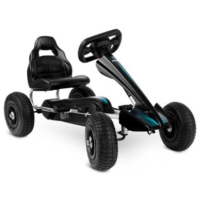 Ricokids, gokart dziecięcy na pedały, czarny, do 30 kg, RK-591