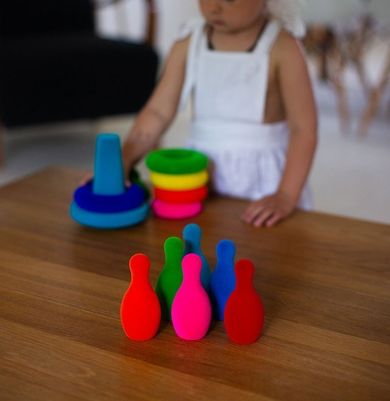 Rubbabu, sensoryczny zestaw do gry w kręgle