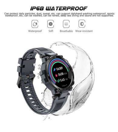 Senbono, Smartwatch D13 Smart, 1,3 IPS HD 240*240, wodoszczelny, IP68, pomiar tętna + tryb Sport + SMS
