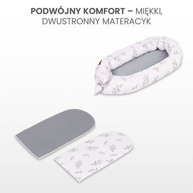 Sensillo, Baletnice, gniazdko niemowlęce, kokon, muślin, różowy, 80-45 cm