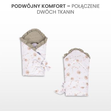 Sensillo, Dmuchawce, rożek niemowlęcy, muślinowy, beżowy, 75-75 cm
