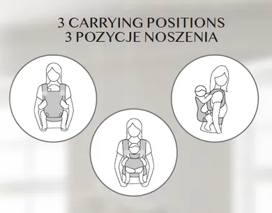 Smiki, KeepMeClose, nosidło ergonomiczne, szare