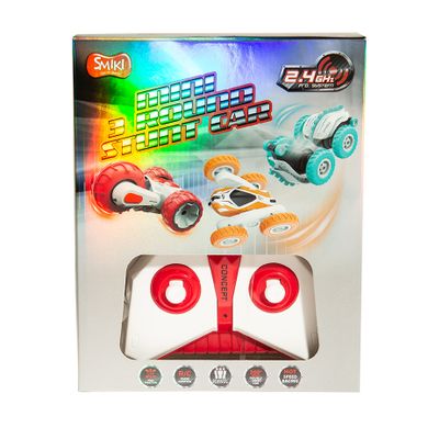 Smiki, Mini 3 Round Stunt Car, pojazd zdalnie sterowany, czerwony