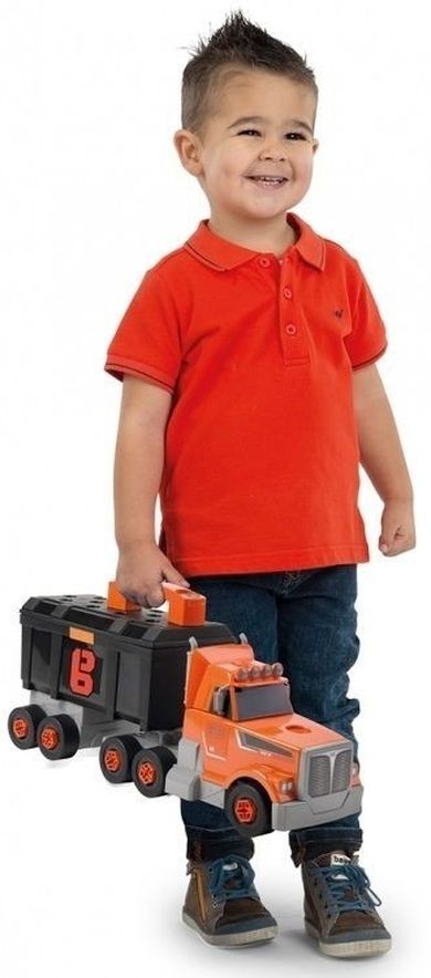 Smoby, Black&Decker, ciężarówka z walizką z narzędziami 2w1