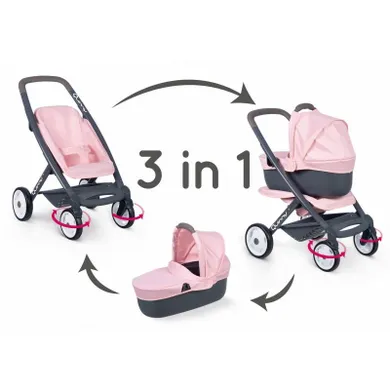 Smoby, Maxi Cosi, wózek dla lalek 3w1