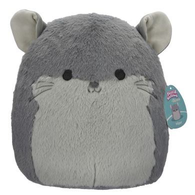 Squishmallows, Fuzzamallows, Miper, Chinchilla, szara szynszyla, maskotka, 30 cm