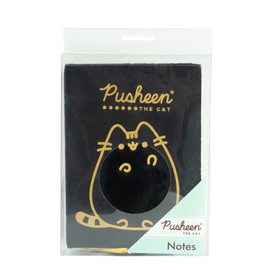 St.Majewski, Pusheen, notes pluszowy, czarny, linia, A5, 96k