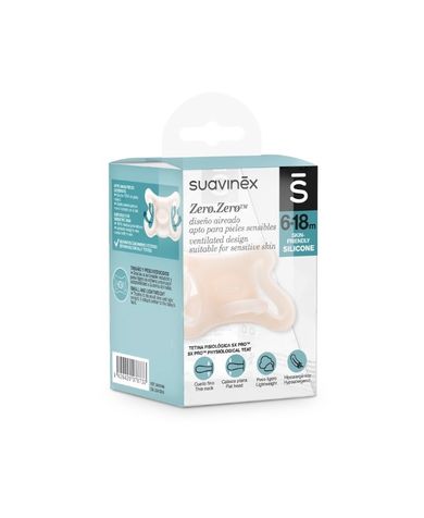 Suavinex, SX Pro, Zero Zero, smoczek fizjologiczny, silikonowy, 6-18 m