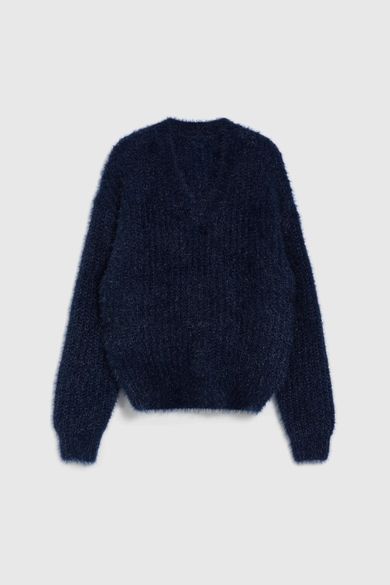 Sweter damski, granatowy, Moodo
