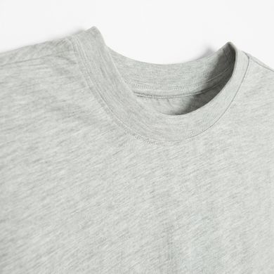 Szara koszulka basic z bawełny czesanej NOWEAR