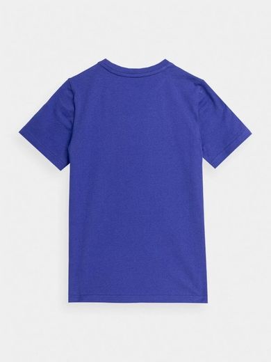 T-shirt chłopięcy, niebieski, 4F