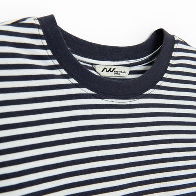 T-shirt z nadrukiem w paski o kroju crop NOWEAR