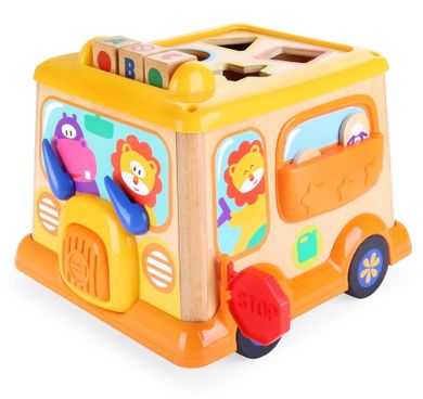 Top Bright, drewniany autobus, zabawka interaktywna