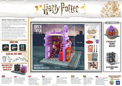 Trefl, Buduj z cegły, Harry Potter, Weasley & Weasley Shop, zestaw kreatywny