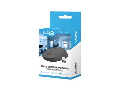 uGo, mysz bezprzewodowa, Pico MW100, 1600dpi, czarna, Umy-1642