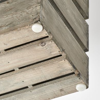 Zeller, drewniana pufa z siedziskiem + schowek na butelki, 30 l, 2w1