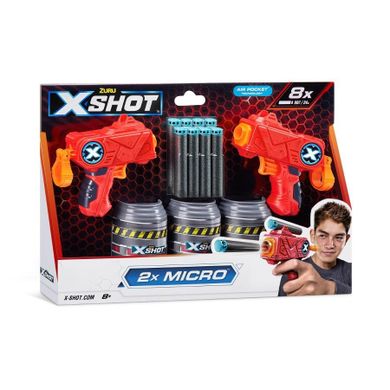Zuru, X-Shot, Excel Double Micro, zestaw wyrzutni, 3 tarcze, 8 strzałek