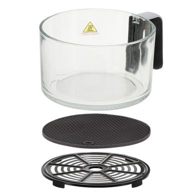 Adler, frytkownica beztłuszczowa ze szklaną misą, airfryer, 3l
