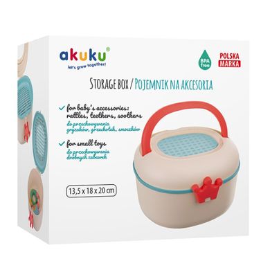 Akuku, pudełko na grzechotki i gryzaki