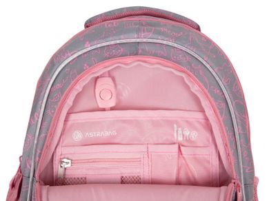 Astrabag, plecak szkolny, 3-komorowy, Pinky Kitty