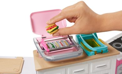 Barbie, Idealna kuchnia, światło i dźwięk, zestaw z lalką