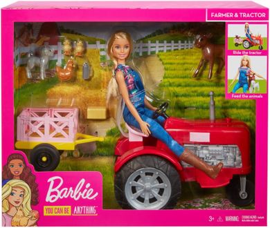 Barbie, Kariera, lalka farmerka i traktor, zestaw z akcesoriami