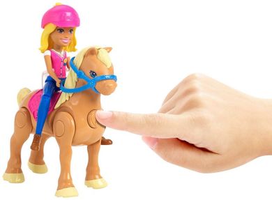 Barbie, On the Go, Wyścig kucyków, zestaw z kucykiem i lalką