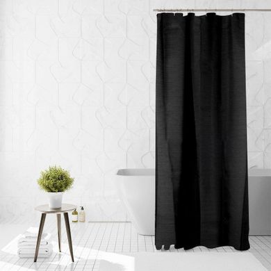 Bathroom Solutions, zasłona prysznicowa, czarna, 180-180 cm