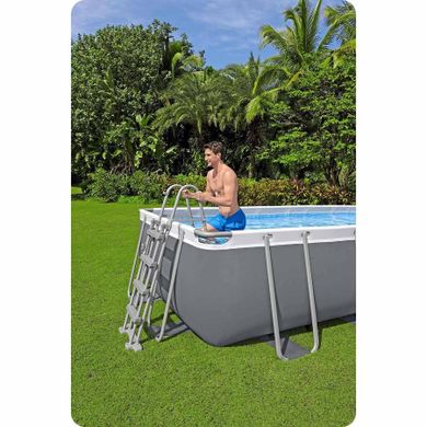 Bestway, basen stelażowy, ogrodowy 488-244-122 cm, zestaw 11w1