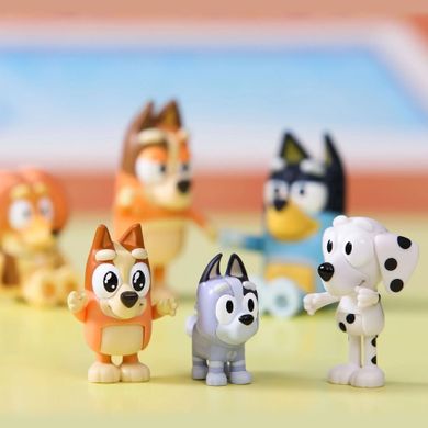 Bluey, rodzinka, figurki, 8 szt.