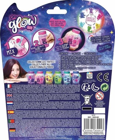 Canal Toys, So Glow, Magiczny, świecący słoik, brokat, konfetti, LED, zestaw kreatywny