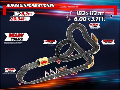Carrera Go, Auta, Glow Racers, tor wyścigowy, 6,2m, zestaw z 2 pojazdami, 1:43