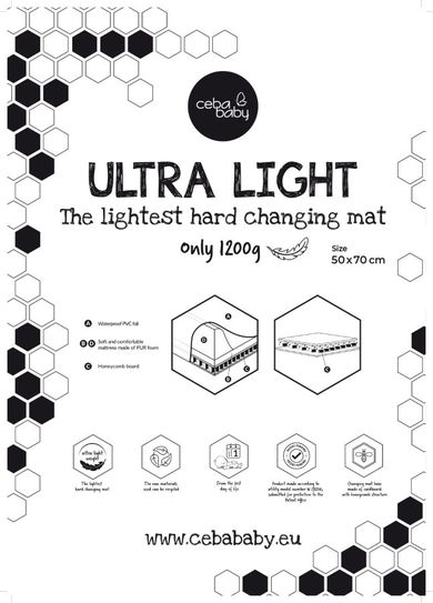 Ceba Baby, Ultra Light, Friends Forever, przewijak twardy, krótki, 50-70 cm