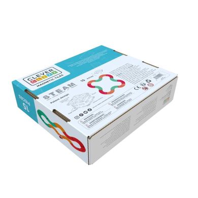 Cleverclixx, Race Track Add-on Curves Intense, klocki magnetyczne, 15 elementów